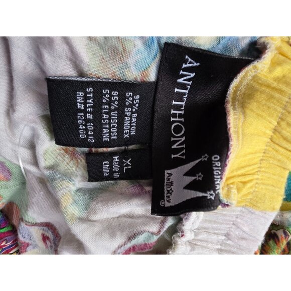 Anttony Womens Floral Paisley Maxi Skirt XL Elastic Waist Rayon Viscose - Picture 4 of 5